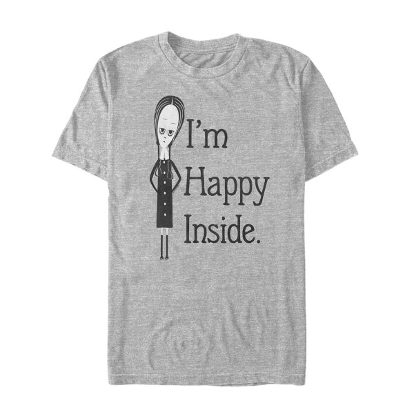 Men’s Addams Family Wednesday Happy Inside T-Shirt