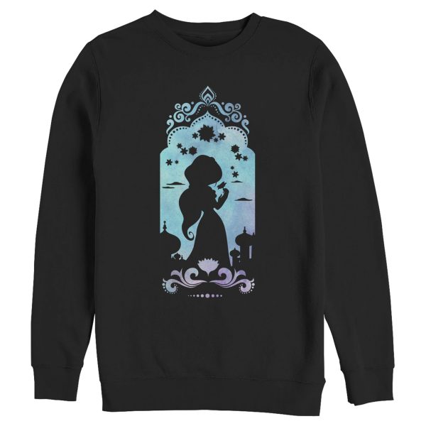 Men’s Aladdin Jasmine Watercolor Silhouette Sweatshirt