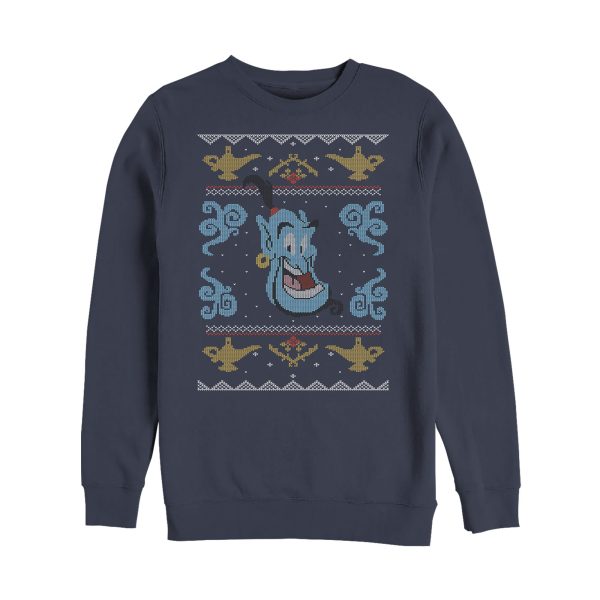 Men’s Aladdin Ugly Christmas Genie Pattern Sweatshirt