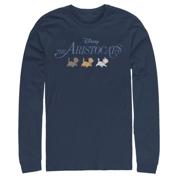 Men’s Aristocats Kitten Strut Movie Logo Long Sleeve Shirt