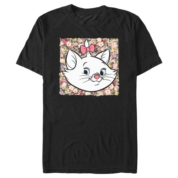 Men’s Aristocats Marie In A Bed Of Flowers Cuteness Stare T-Shirt