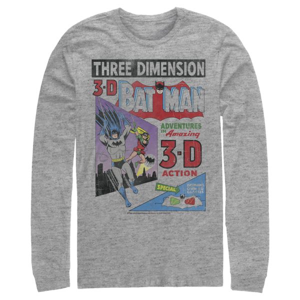 Men’s Batman 3D Vintage Comic Cover Long Sleeve Shirt