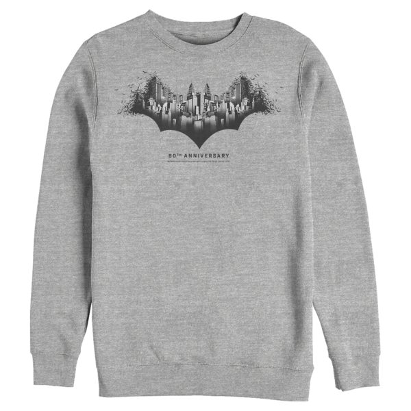 Men’s Batman Gotham Skyline Bat Shape Sweatshirt