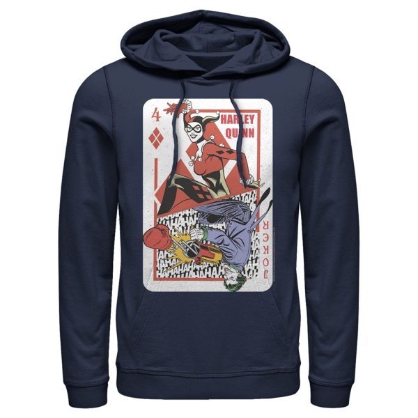 Men’s Batman Harley Quinn Joker Poker Card Pull Over Hoodie