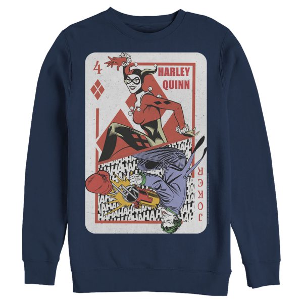 Men’s Batman Harley Quinn Joker Poker Card Sweatshirt