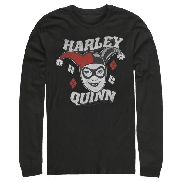 Men’s Batman Harley Quinn Smile Face Long Sleeve Shirt