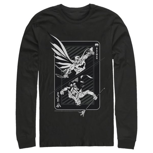 Men’s Batman Hero vs Villain Playing Card Long Sleeve Shirt