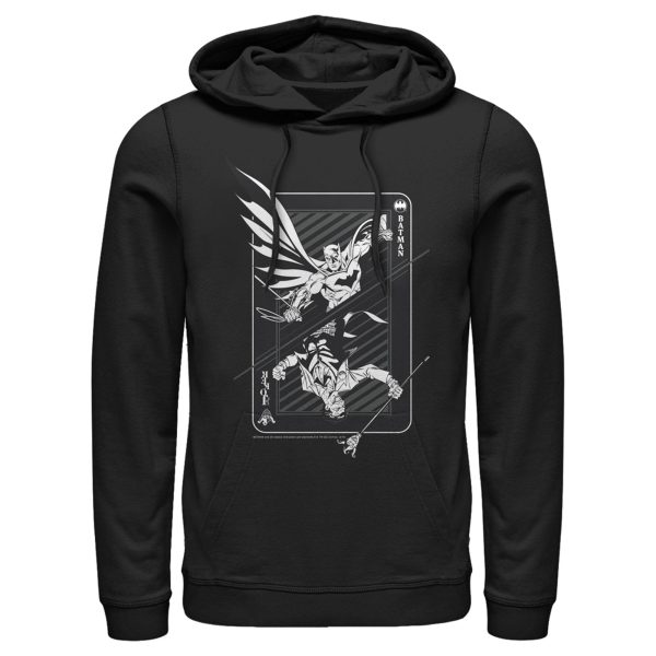 Men’s Batman Hero vs Villain Playing Card Pull Over Hoodie