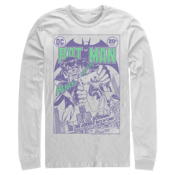 Men’s Batman Joker Back in Town Long Sleeve Shirt