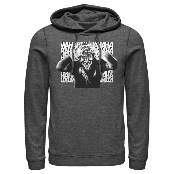 Men’s Batman Joker Hahaha Crazed Look Pull Over Hoodie