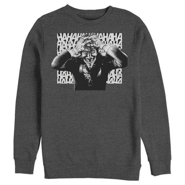 Men’s Batman Joker Hahaha Crazed Look Sweatshirt