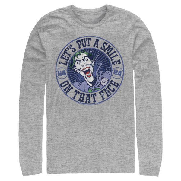 Men’s Batman Joker Let’s Put a Smile On That Face Long Sleeve Shirt