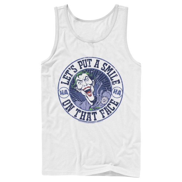 Men’s Batman Joker Let’s Put a Smile On That Face Tank Top