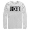 Men’s Batman Joker Text Logo Long Sleeve Shirt
