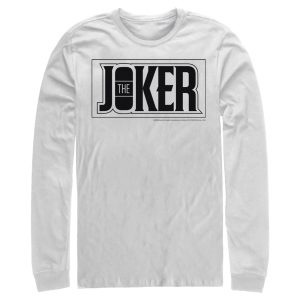 Men’s Batman Joker Text Logo Long Sleeve Shirt