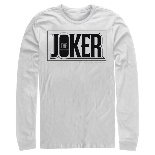 Men’s Batman Joker Text Logo Long Sleeve Shirt