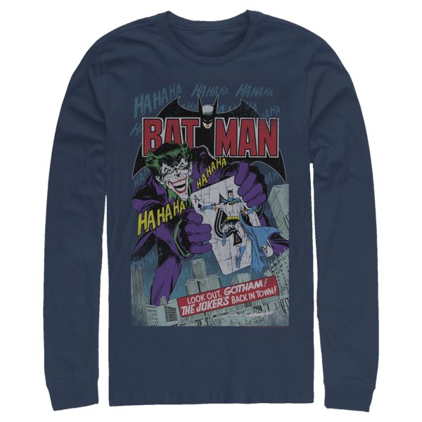 Men’s Batman Joker Vintage Card Long Sleeve Shirt