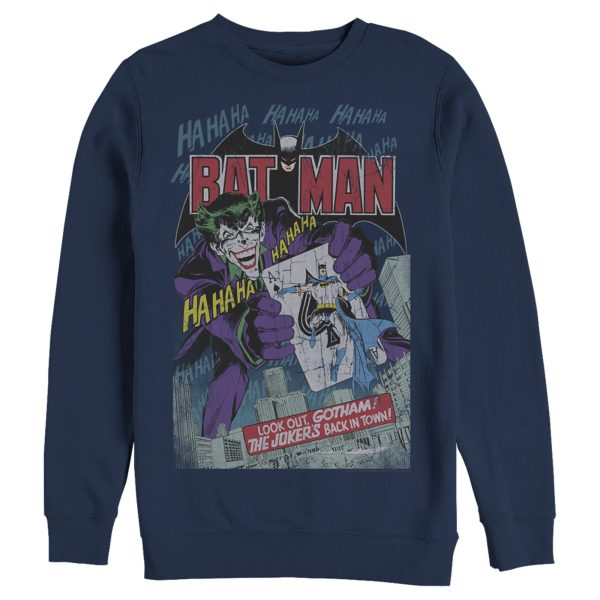 Men’s Batman Joker Vintage Card Sweatshirt