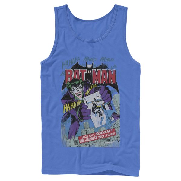 Men’s Batman Joker Vintage Card Tank Top