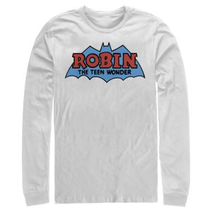 Men’s Batman Logo Boy Wonder Robin Long Sleeve Shirt