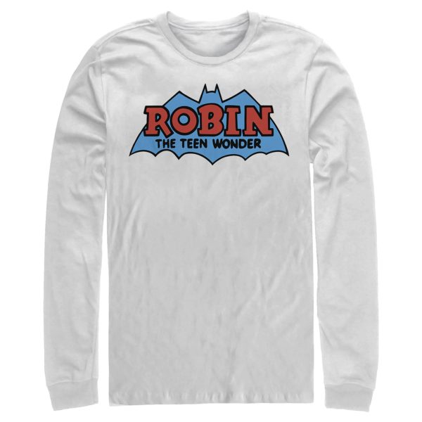 Men’s Batman Logo Boy Wonder Robin Long Sleeve Shirt