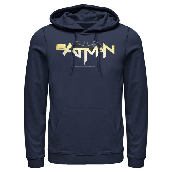 Men’s Batman Logo Messy Text Pull Over Hoodie