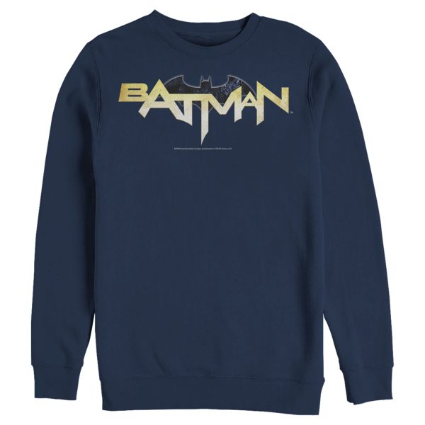 Men’s Batman Logo Messy Text Sweatshirt