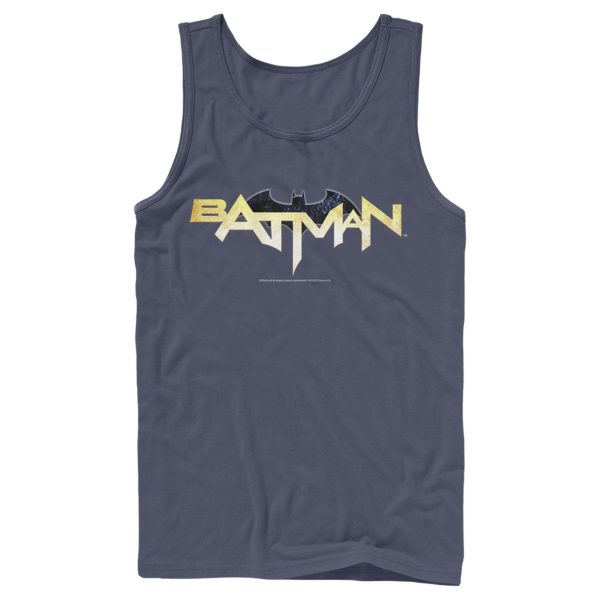 Men’s Batman Logo Messy Text Tank Top