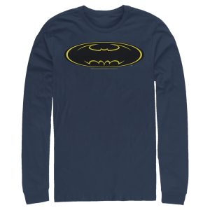 Men’s Batman Logo Modern Wing Long Sleeve Shirt