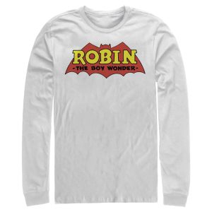 Men’s Batman Logo Robin Boy Wonder Long Sleeve Shirt