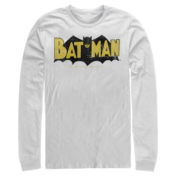 Men’s Batman Logo Vintage Long Sleeve Shirt