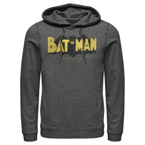 Men’s Batman Logo Vintage Pull Over Hoodie