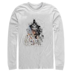 Men’s Batman Shadow Figure Geometric Long Sleeve Shirt