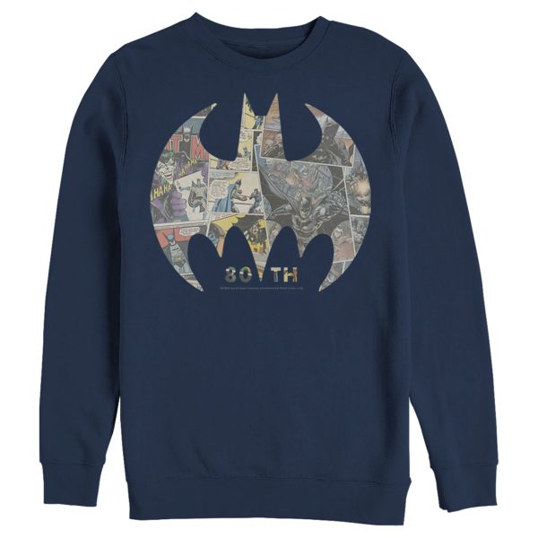 Men’s Batman Shield Logo Comic 80th Anniversary Sweatshirt