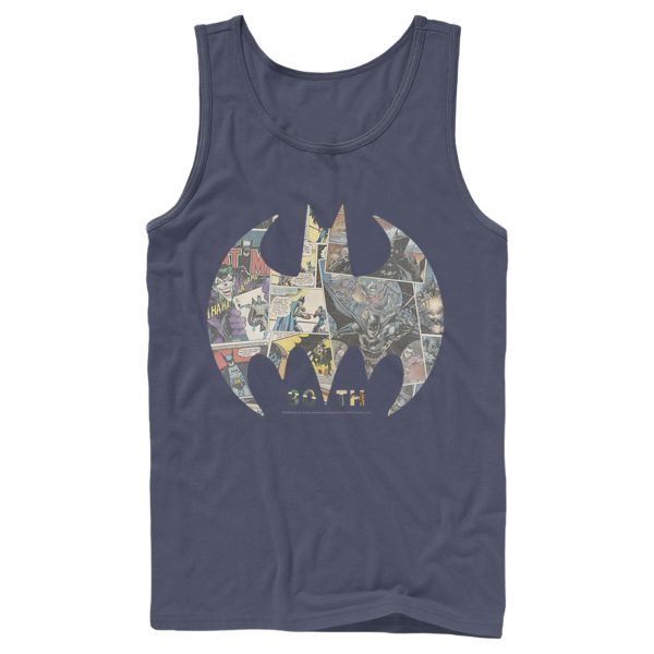 Men’s Batman Shield Logo Comic 80th Anniversary Tank Top