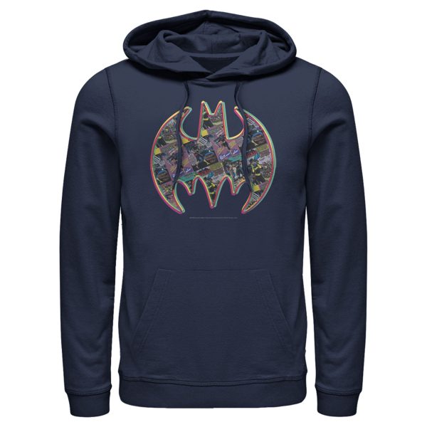 Men’s Batman Shield Logo Comic Panel Pull Over Hoodie