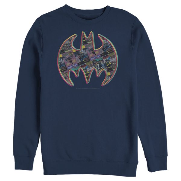 Men’s Batman Shield Logo Comic Panel Sweatshirt