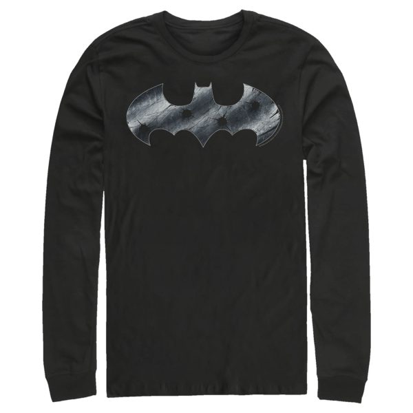 Men’s Batman Steel Scars Logo Long Sleeve Shirt