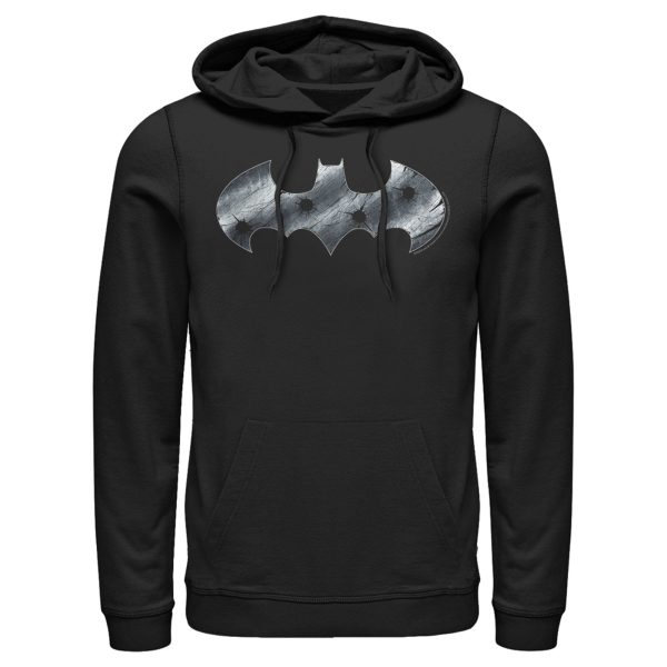 Men’s Batman Steel Scars Logo Pull Over Hoodie