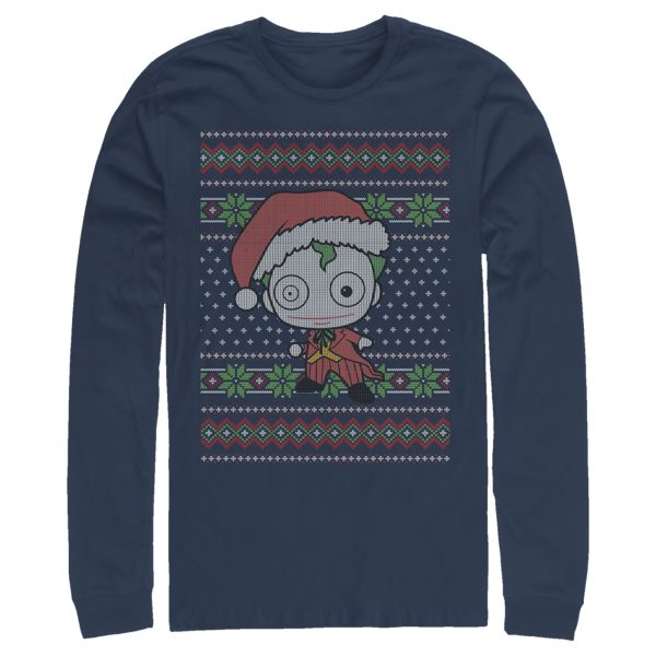 Men’s Batman Ugly Christmas Chibi Joker Long Sleeve Shirt