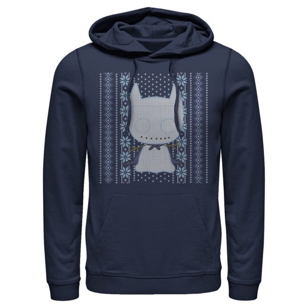 Men’s Batman Ugly Christmas Chibi Snow Bat Pull Over Hoodie