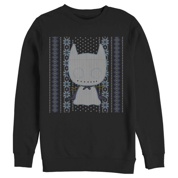 Men’s Batman Ugly Christmas Chibi Snow Bat Sweatshirt