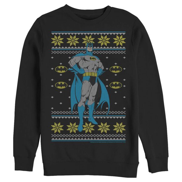 Men’s Batman Ugly Christmas Dark Knight Pose Sweatshirt