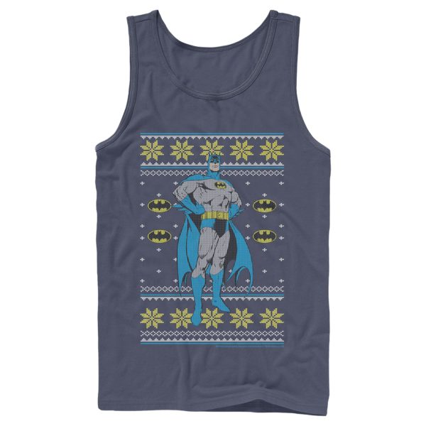 Men’s Batman Ugly Christmas Dark Knight Pose Tank Top