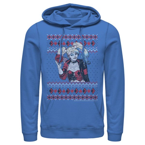 Men’s Batman Ugly Christmas Harley Quinn Pull Over Hoodie