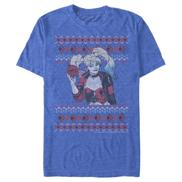 Men’s Batman Ugly Christmas Harley Quinn T-Shirt