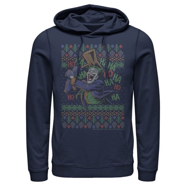 Men’s Batman Ugly Christmas Joker Hammer Pull Over Hoodie