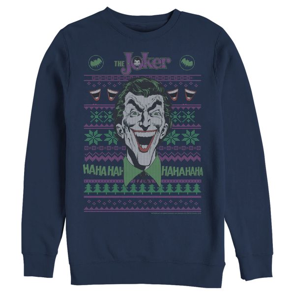 Men’s Batman Ugly Christmas Joker Laugh Sweatshirt