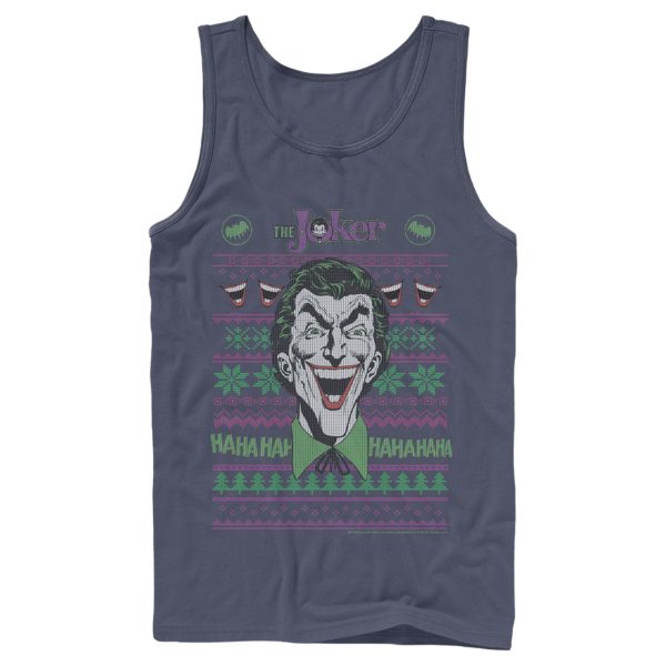 Men’s Batman Ugly Christmas Joker Laugh Tank Top