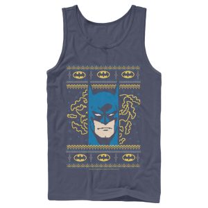 Men’s Batman Ugly Christmas Masked Hero Tank Top